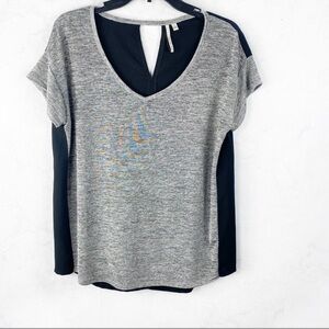 Calvin Klein Gray and Black Short Sleeve Tee